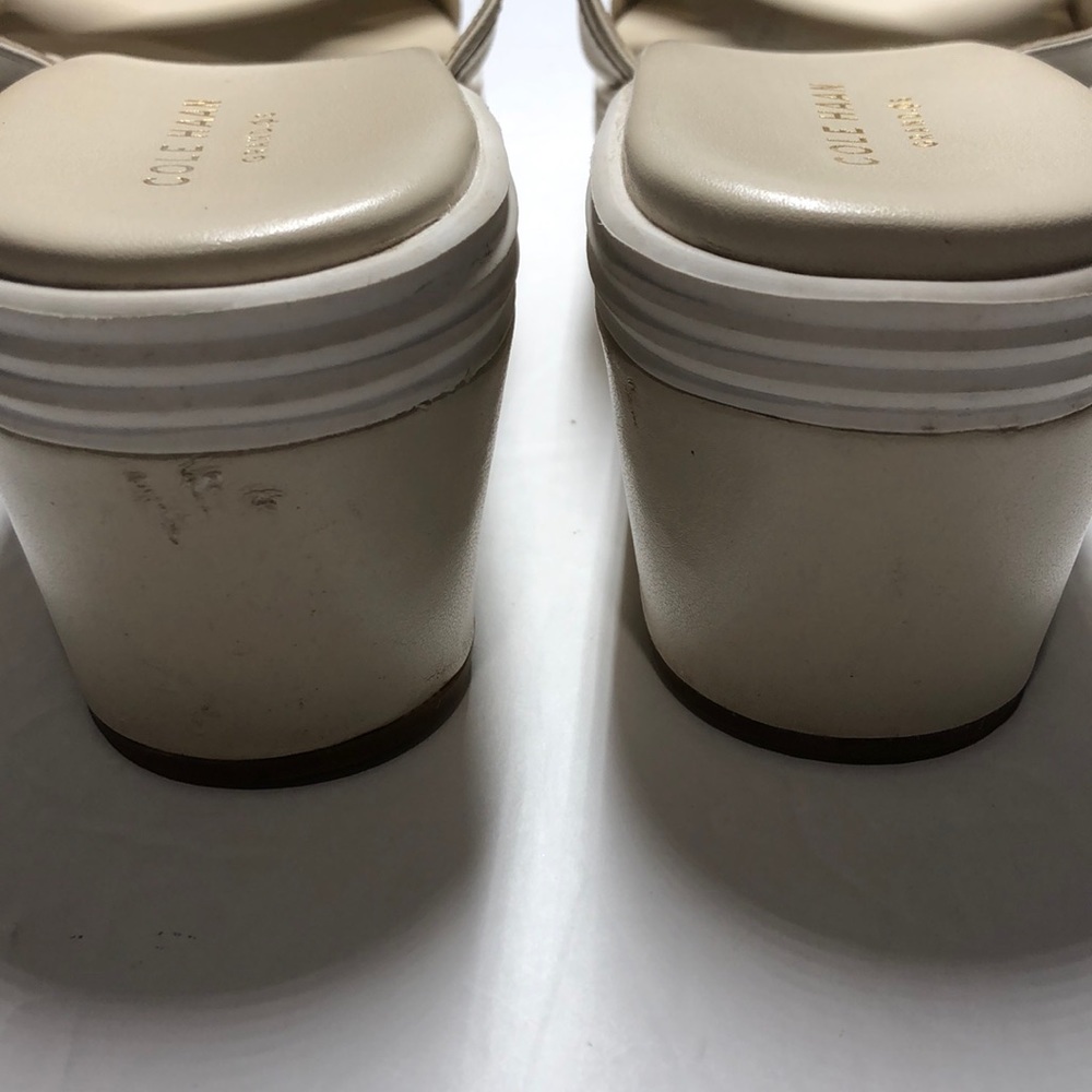 Cole Haan cream wedge sandals size 9 - Picture 9 of 12